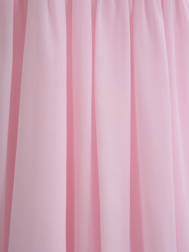 Pink Short Sheath Straps Flower Girl Dresses Chiffon Junior Bridesmaid Dress-27dress
