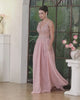 A-Line Sleeveless V-Neck Lace Applique Floor-Length Prom Dress-27dress
