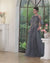 A-line Halter Tulle Long Prom Dresses with Lace Applique and Beaded-27dress
