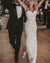 Sheath Sweetheart Sleeveless Lace Wedding Dress with Sweep Train-27dress