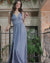 Long A-line V-Neck Sleeveless Floor Length Formal Dress with Slit-27dress
