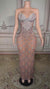 Tulle V-Neck Sleeveless Sheath Evening Dress with Diamonds-27dress