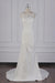 27Dress Gorgeous Long Jewel Sleeveless Mermaid Satin Lace Backless Wedding Dresses