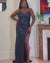 Sexy Long Mermaid V-Neck Glitter Sequin Floor Length Prom Dress with Slit-27dress