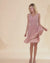 Simple Short A Line V-neck Chiffon Knee Length Bridesmaid Dress-27dress