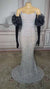 Elegant Strapless Long Mermaid Evening Dress with Diamonds-27dress