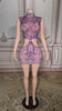 Illusion High Neck Sleeveless Mini Homecoming Dress with Diamonds-27dress