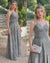 A-line V-Neck Long Prom Dress With Slit and Pocket-27dress