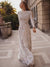 27DRESS A-line Scoop Neck Lace Sweep Train Wedding Dresses