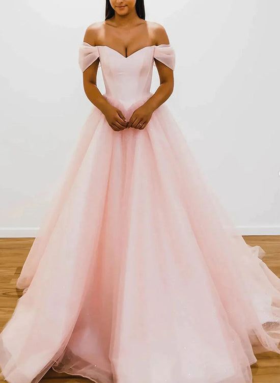 Princess Sweetheart Tulle Prom Dress-27dress