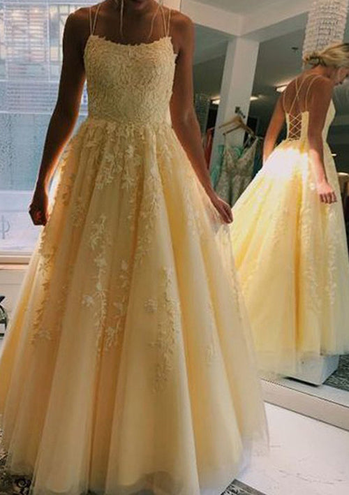 Load image into Gallery viewer, Scoop Neck Tulle Prom Dress - Ball Gown Long/Floor-Length-27dress
