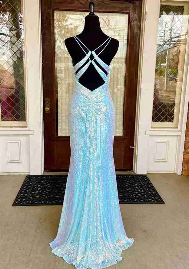 Sequin-Embellished V-Neck Sheath Prom Dress with Split 27dress Sequin-Embellished V-Neck Sheath Prom Dress with Split 27dress