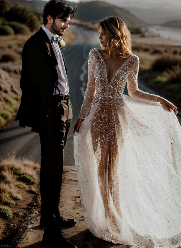 boho sequin wedding dress Boho Sparkly Gold Bridal Gown for Photoshoot | Sequin Wedding Dress | Bohemian Bridal Gown Bloom | Boho Girl Wedding Gown