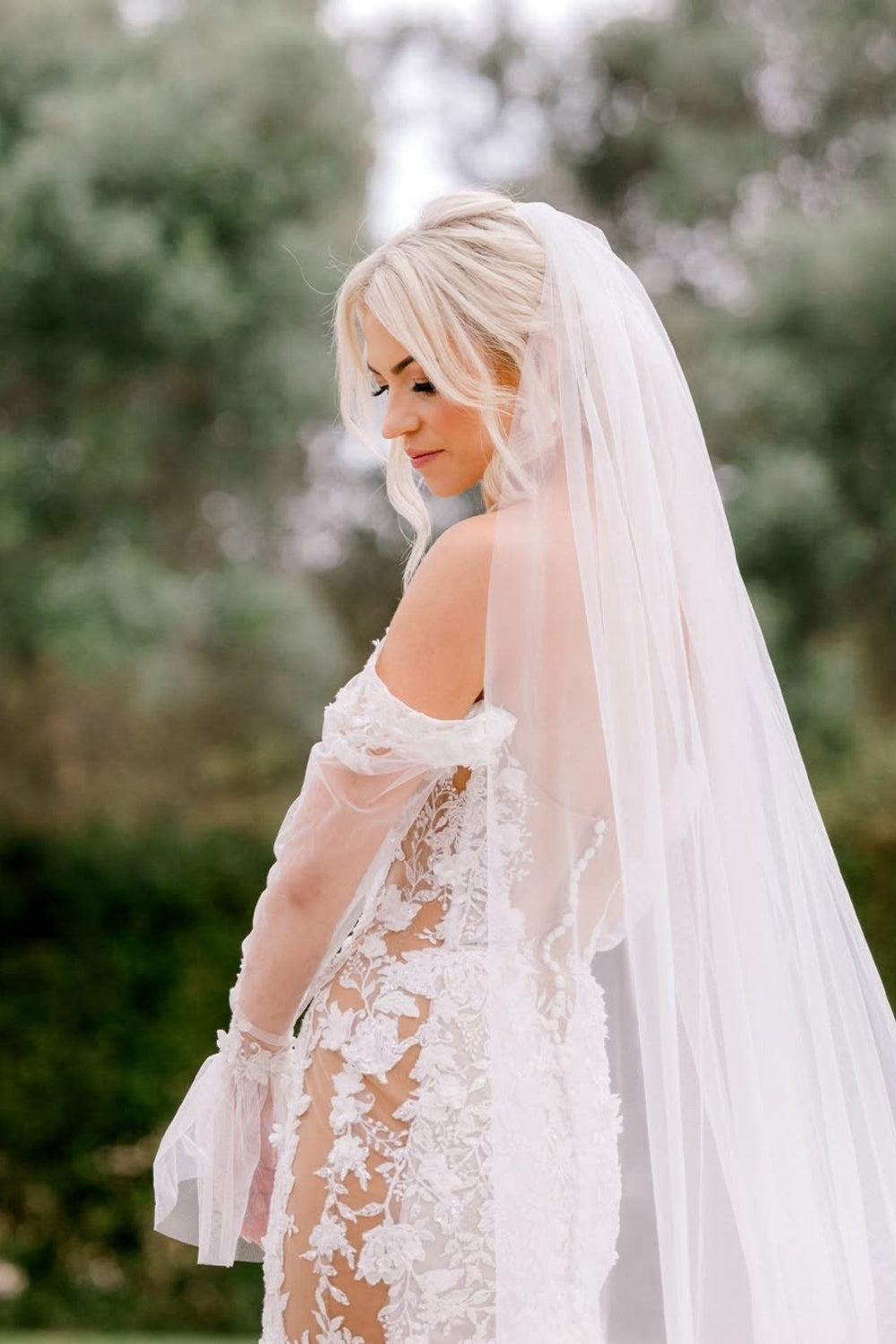 Sexy Off-the-Shoulder Long Sleeves Sheath Wedding Dress-27dress