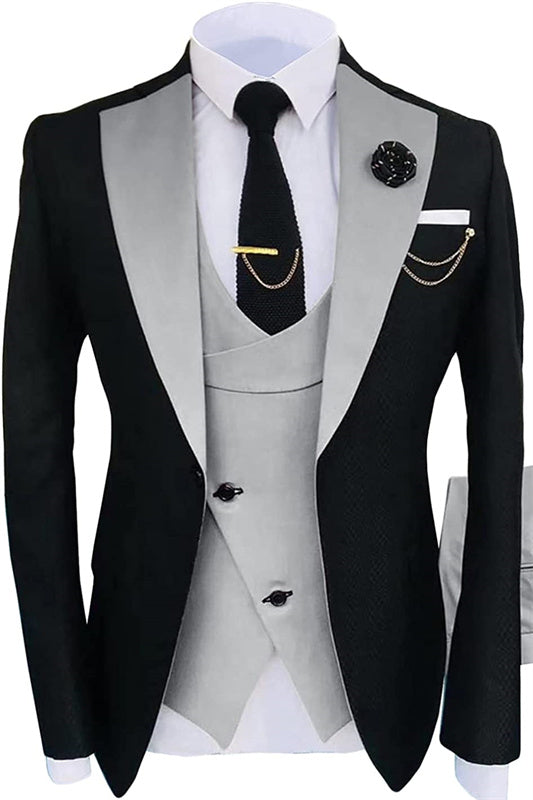 Shawl Lapel Three Pieces Bespoke Prom Suits