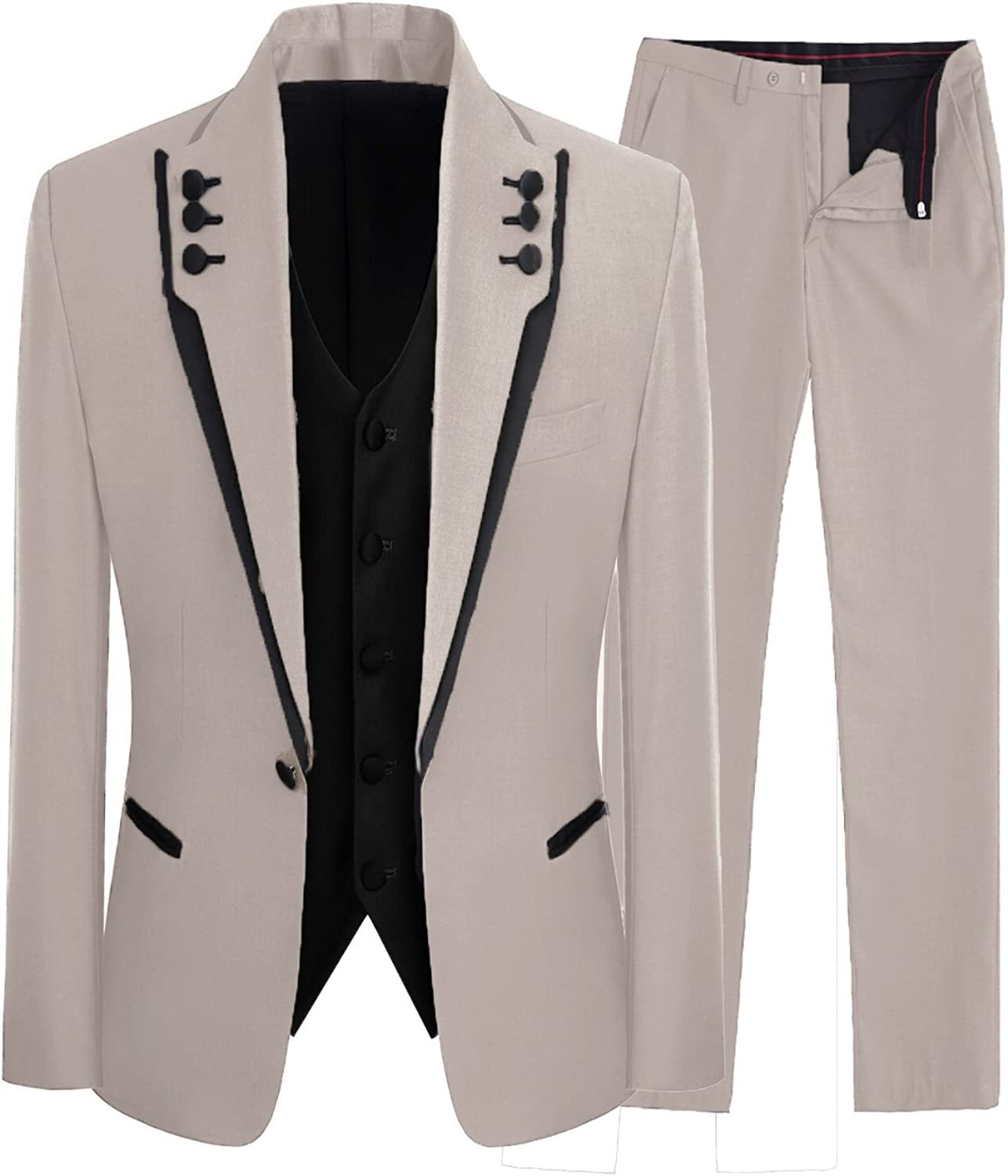 Shawl Lapel Three Pieces Prom Suits