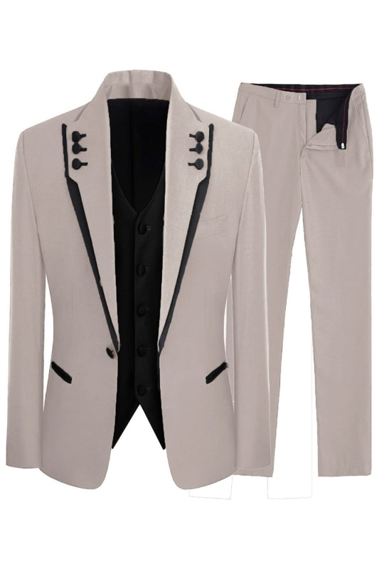 Shawl Lapel Three Pieces Prom Suits