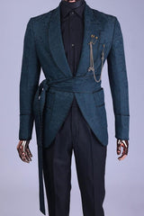 Shawl Lapel Two Pieces Jacquard Wedding Suits