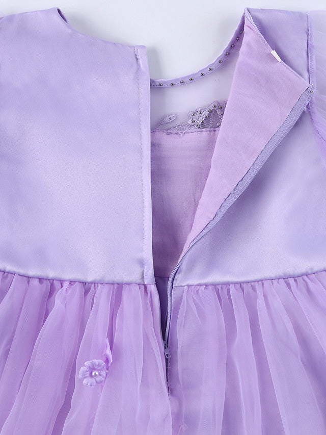 Short Princess Satin Tulle Flower Girl Dresses Wedding Birthday Party Dresses-27dress