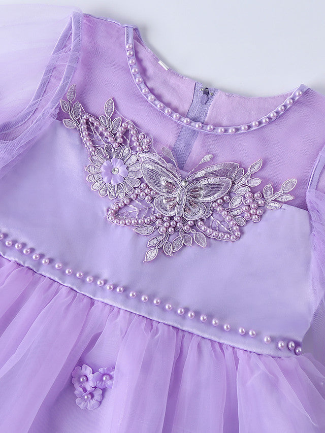 Short Princess Satin Tulle Flower Girl Dresses Wedding Birthday Party Dresses-27dress