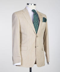 Simple Champagne Two Pieces Fashion Notched Lapel Men Business Suits