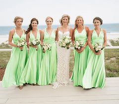 Sleeveless Emerald Multiway Infinity Bridesmaid Dress-27dress