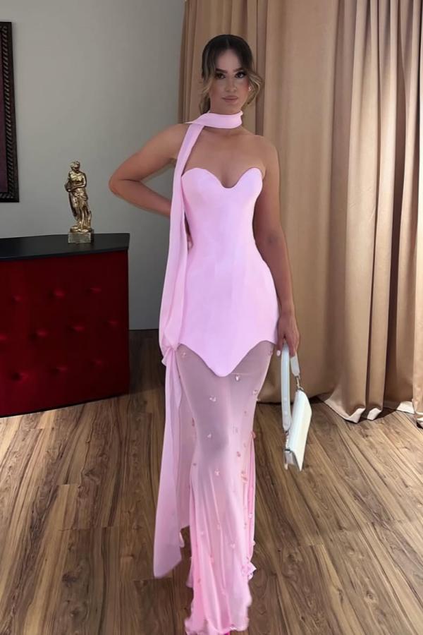 Strapless Sweetheart Sleeveless Long Mermaid Prom Dress With Beading