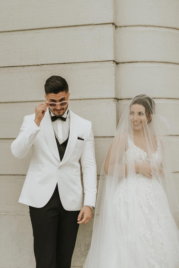 Straps Sleeveless Wedding Dress Appliques Long-27dress