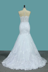 stylish Jewel Sleeveless White Tulle Wedding Dress Mermaid Appliques Bridal Gowns with Wraps Online-27dress