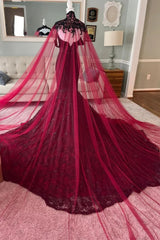 Sweetheart Lace Mermaid Mermaid Black Wedding Dresses With Cape From 27dress