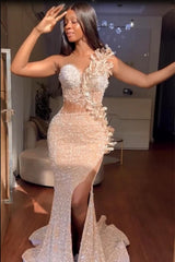 Sweetheart Mermaid Sequined Long Prom Dress With Beaded-27dress