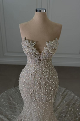 Sweetheart Sleeveless Mermaid Sequined Prom Dress with Beaded-27dress