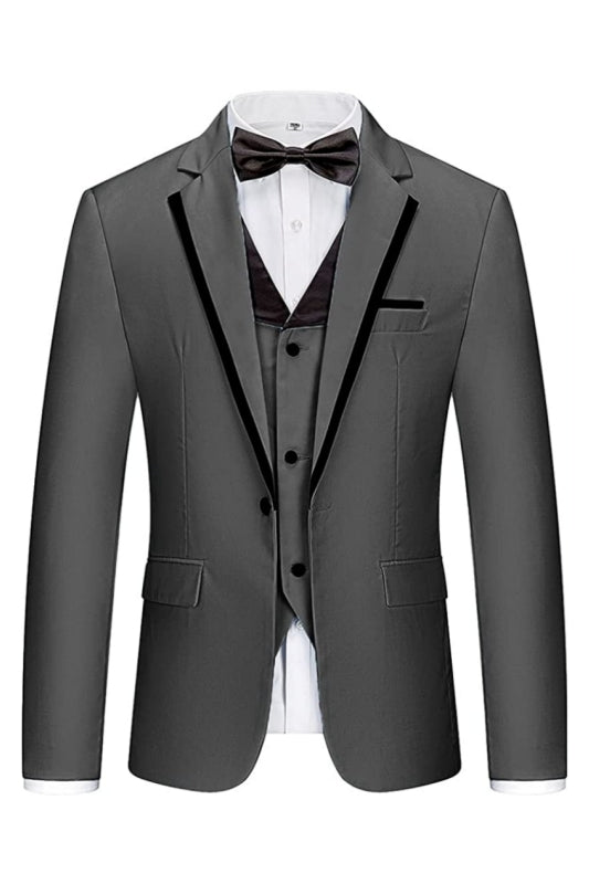 Three Pieces Notched Lapel Men Business Suits
