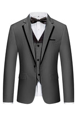 Three Pieces Notched Lapel Men Business Suits