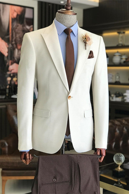 Two Pieces Peaked Lapel Prom Men Suits