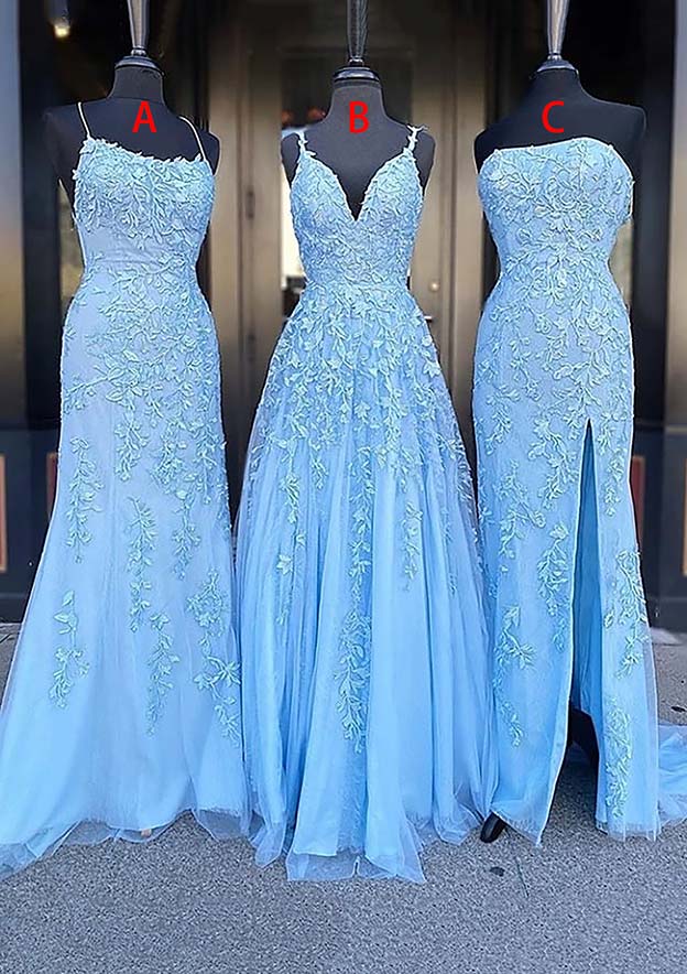 Vintage Lace Prom Dress - A-line Long/Floor-Length Sleeveless-27dress