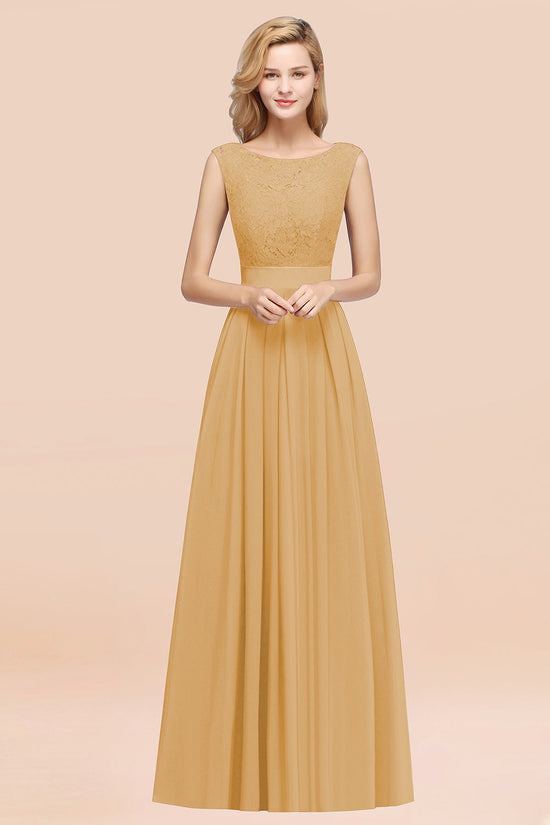 Load image into Gallery viewer, Vintage Sleeveless Lace Bridesmaid Dresses Affordable Chiffon Wedding Party Dress Online-27dress
